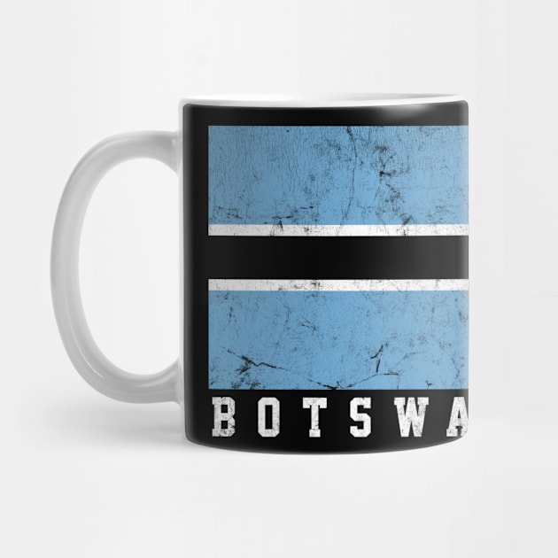 Botswana / Vintage Look Flag Design by DankFutura